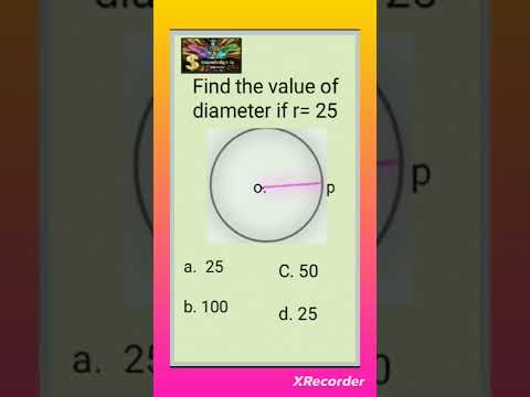 Finding value of diameter#shorts📚 circle questions#shorts radius problems#shorts वृत्त समस्या