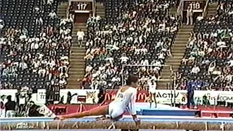 8th Team HUN Krisztina Molnar BB - 1991 World Gymn...