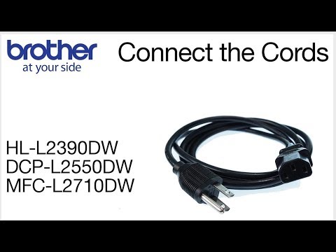 Connecting the cords on the Brother MFCL2710DW DCPL2550DW or HLL2390DW