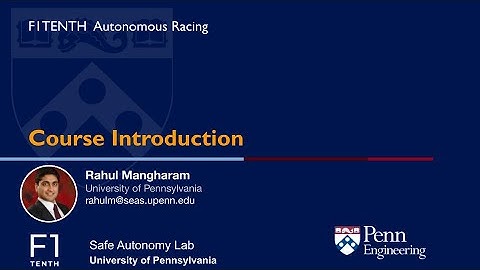 F1TENTH L01 - Course Overview