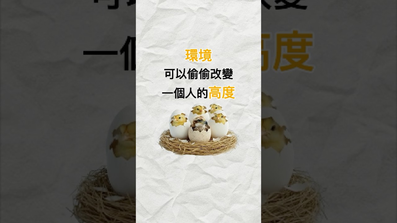 「環境」,可以偷偷改變一個人的高度!#環境 #老鷹 #小雞 #成長思維 #自我成長 #小故事 #懸緝 #shorts 縮圖