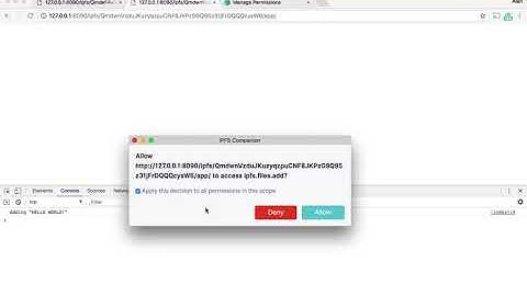 window.ipfs scope based permissions
