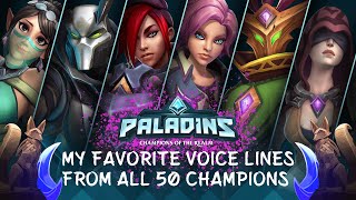 My Favorite Voice Lines From All 50 Paladins Champions