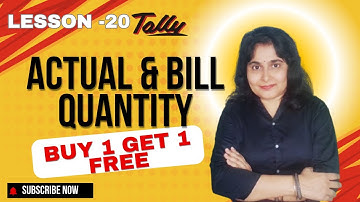 Actual and Bill Quantity Entry In Tally Prime