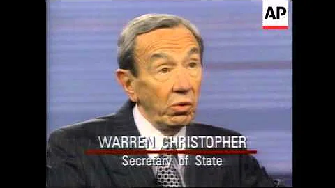 USA - Warren Christopher On Haiti And Bosnia