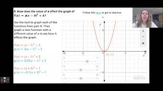 8 2 Quadratic Functions in Vertex Form Lecture   Google Slides