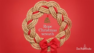 Rope christmas wreath- flattened turk's head knot