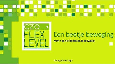 Fijne Dag powerpoint presentatie met animaties voor CZO FlexLevel