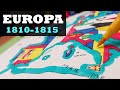 Dibuja el mapa de europa de 1810  1815 con todos los imperios y reinos