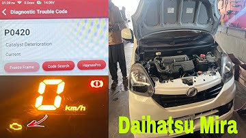 Daihatsu Mira e:s | Emissions control | P0420 fault | Catalytic converter change