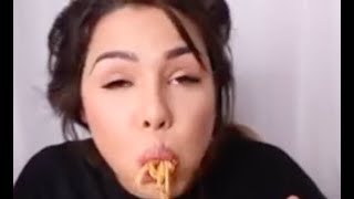 Veronica Wang Being Sexy while Eating