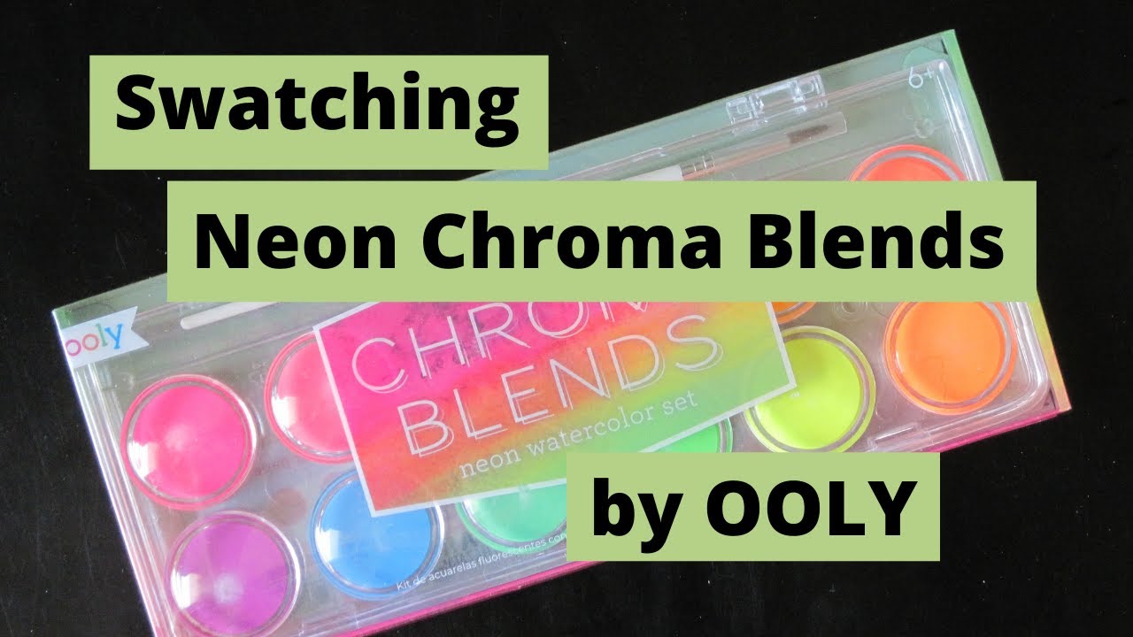 Ooly Chroma Blends Neon Watercolor Paint Set