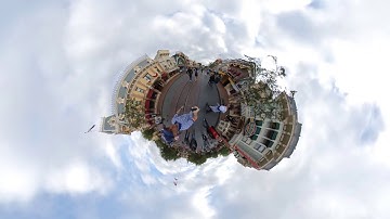 Insta360 ONE X Disneyland Entry Walk Tiny Planet Mode (Insta360 Studio Export)