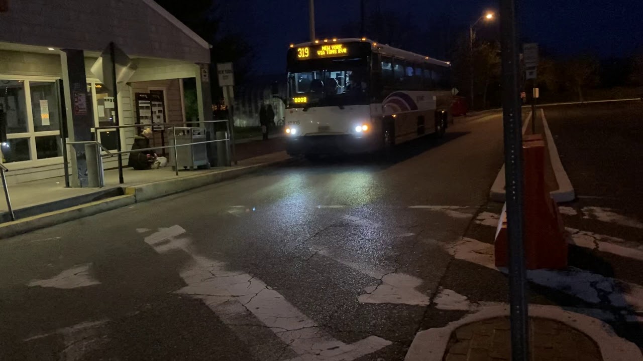 Nj transit 2018 mci d4500ct 18105 leaving Toms River park and ride