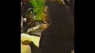 Diana Ross signing Secrets of a Sparrow copies for her fans in 1993