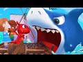 Adventures in the Ocean &amp; Real Big Shark | Children Swim Away | Dolly and Friends 3D | Cartoon Kids