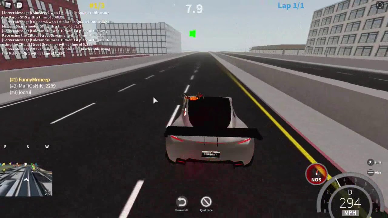 Vehicle Simulator Highway Race World Record -ROBLOX - YouTube