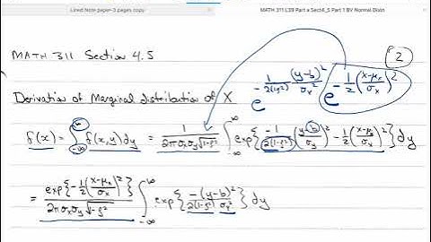 Probability Theory L39a Section 4.5 Part 1 Bivariate Normal Distribution