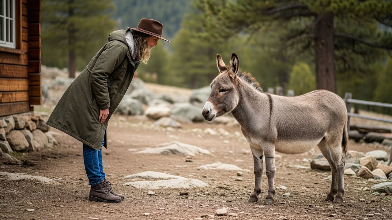 Tiny Donkey Wandered to Mountain Woman’s Cabin — What Happened Next Shocked Her