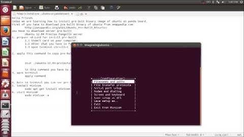 Pre build Server installation on panda board