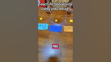 Teach Action words with playdough #preschool #montessoriathome