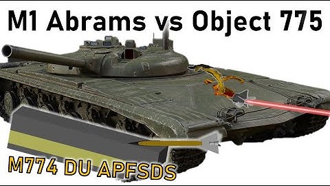 M1 ABRAMS vs OBJECT 775 Pancake Tank | Depleted Uranium APFSDS | Armour Penetration Simulation