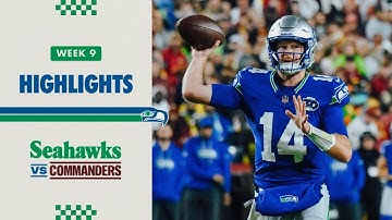 Seattle Seahawks at Washington Commanders Game Highlights | Week 9