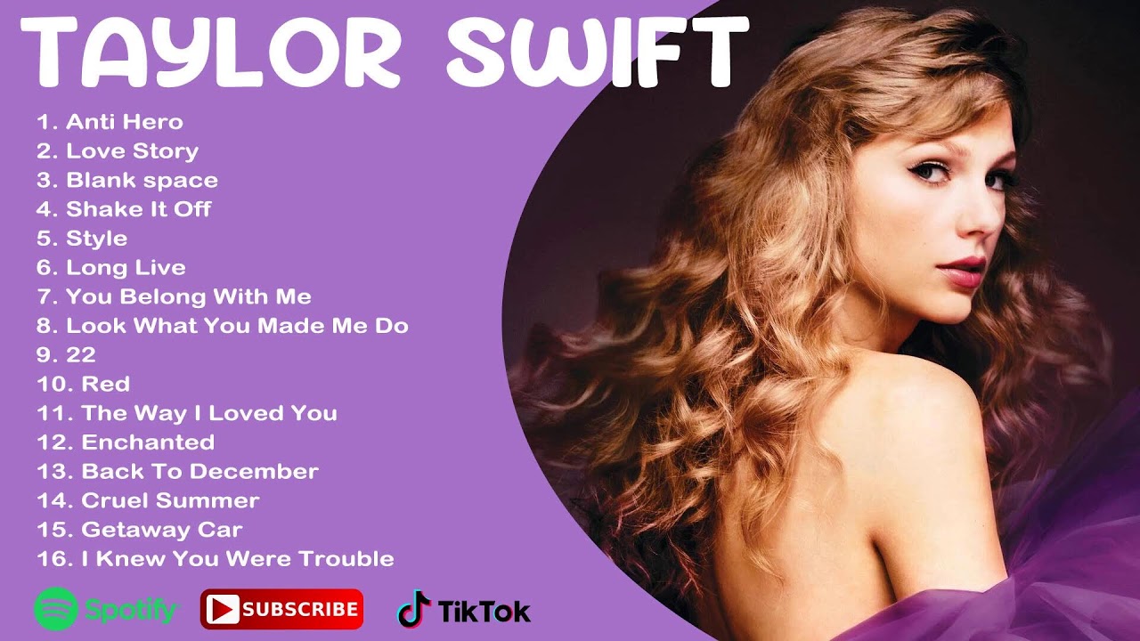 TAYLOR SWIFT  Best Pop Songs Playlist 2023  TAYLORSWIFT Top Songs