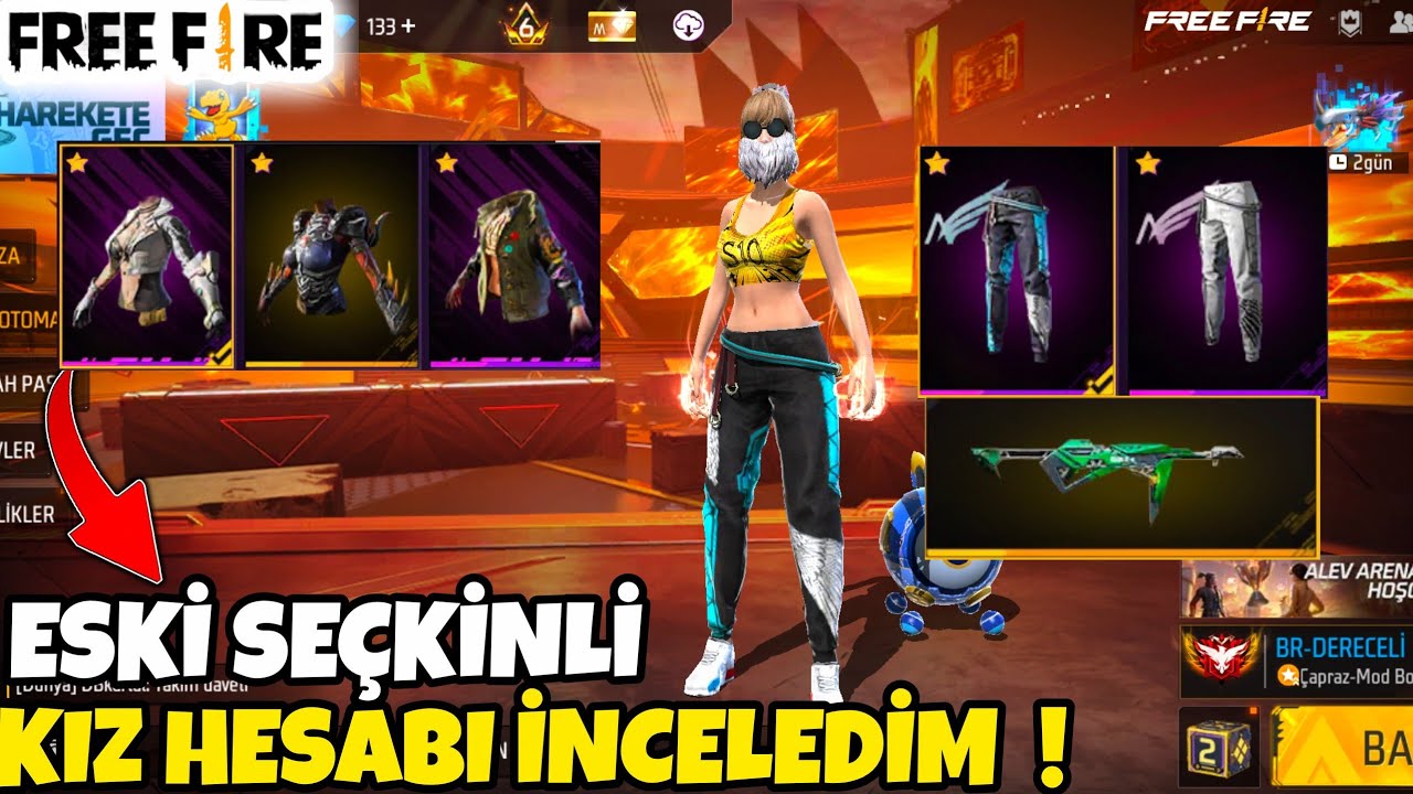 ESKİ SEÇKİNLİ KIZ HESABINI İNCELEDİM ! - 8.SEZON CEKETİ VAR 😱 - FREE FİRE HESAP İNCELEME - FREE FİRE