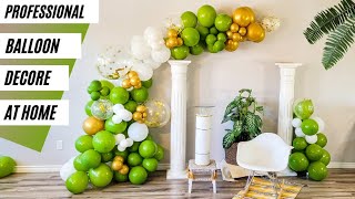 Diy easy balloon arch tutorial | professional balloon decor at home | diy balloon garland