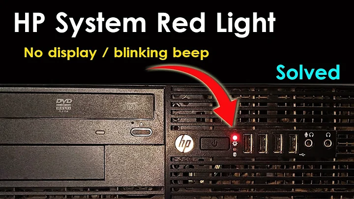 Fix Hp System Red blinking light | no display | beep during startup | Solution