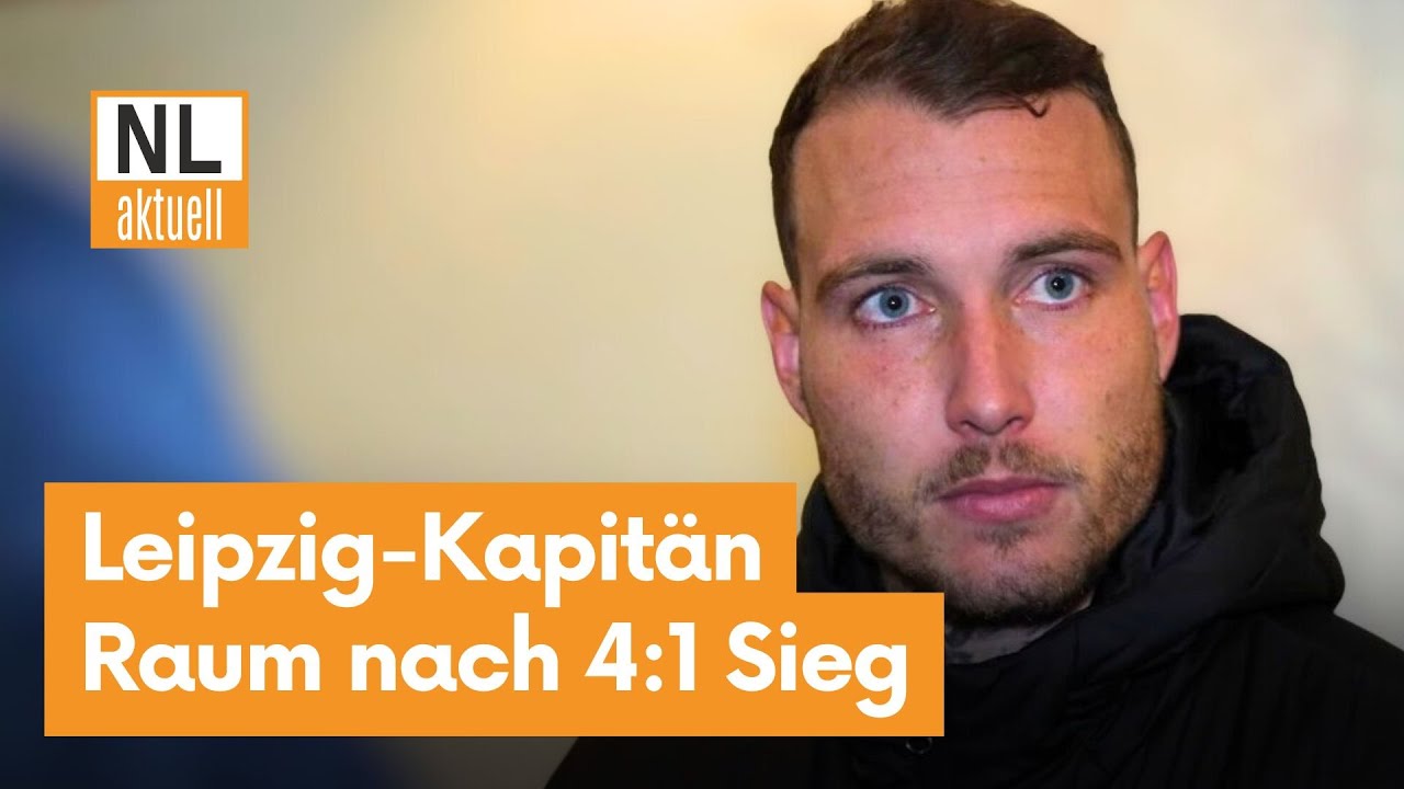 FC Energie Cottbus vs. RB Leipzig | Leipzig-Kapitän David Raum nach 4:1 Sieg im DFB Pokal