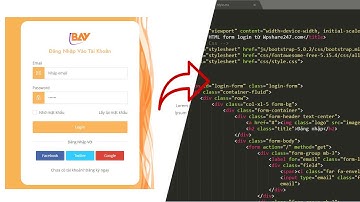 Bài 3: Hướng dẫn cắt HTML Form Đăng Nhập - Đăng ký bằng Css3, Bootstrap dễ hiểu
