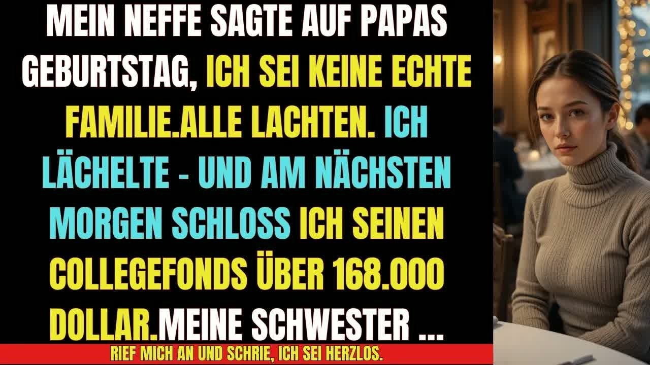 „Mein Neffe nannte mich keine Familie – am nächsten Morgen löschte ich seinen Collegefonds “