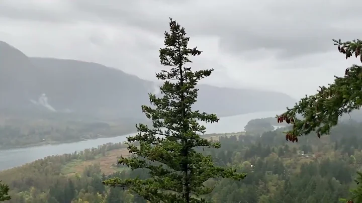 Rainy and Windy Hike to the top of Beacon Rock | B...