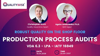 [WEBINAR] Robust Quality on the Shopfloor #3: Process Audits That Add Value