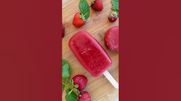 Strawberry popsicles 🍓 #healthyrecipes #icecream