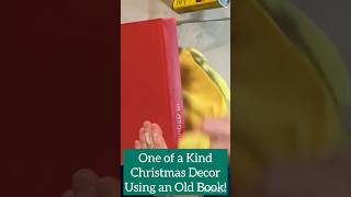 Unique Christmas Decor Using an Old Book! #shorts