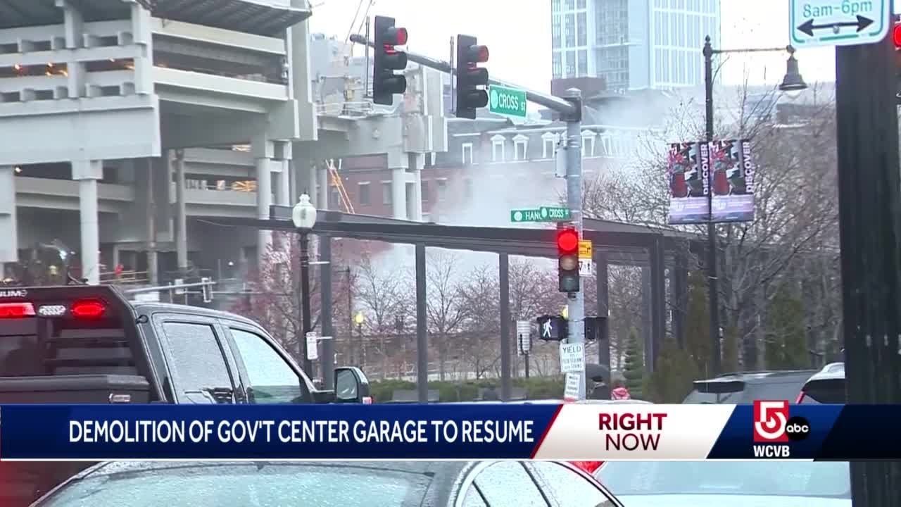 Boston garage demolition resumes, forcing street closures