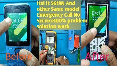 Itel it 5618N Emergency Call No Service problem solution