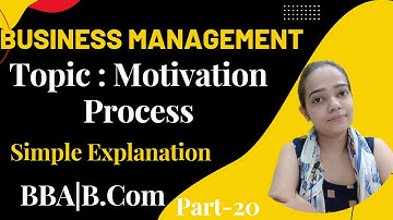 Business Management|Motivation Process|BBA/B.Com|Part-20|#bbabcom #businessmanagement