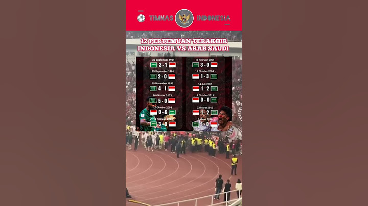 12 PERTEMUAN TERAKHIR INDONESIA VS ARAB SAUDI #timnasindonesia