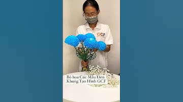 Bó Hoa Cúc Mẫu Đơn xanh dễ dàng với khung bó hoa GCF