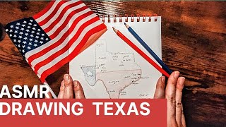 ASMR Drawing a Map of USA, Texas screenshot 1