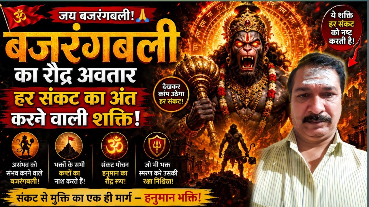 🚩🕉️ बजरंगबली का रौद्र अवतार | हर संकट का अंत करने वाली शक्ति