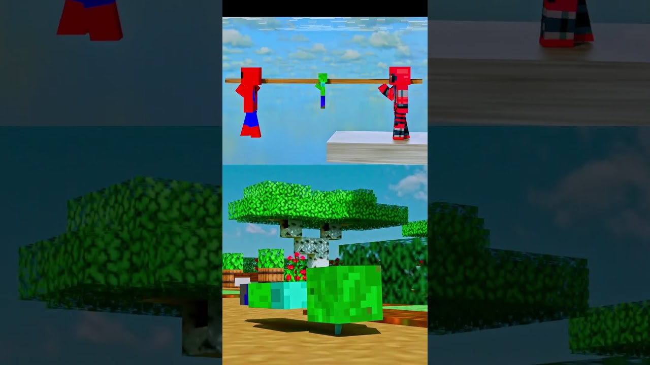 MIND Blowing Teamwork Zombie vs Giant Mimicer 300 IQ #bestofminecraft #minecraft