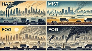 Difference between haze, mist, fog and smog