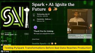 Testing PySpark Transformations Before Bad Data Reaches Production | Kunal Jain | Spark + AI [한글 자막]