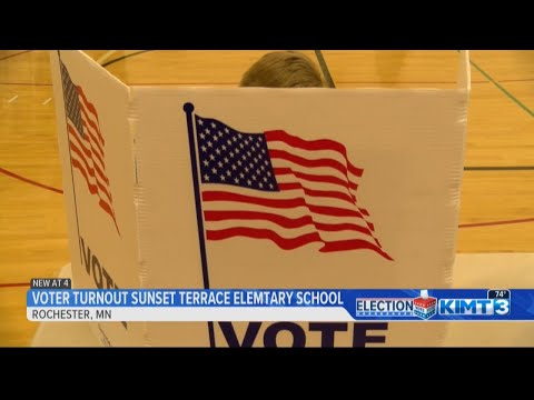 Checking in on voter turnout at Sunset Terrace Elementary School