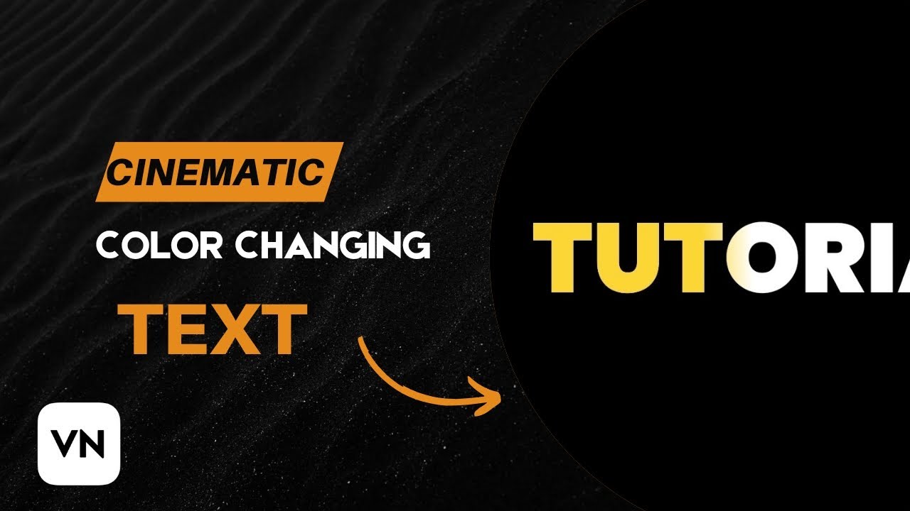 Color Changing Text Animation in VN Video Editor | Cinematic Text Effects Tutorial 2025
